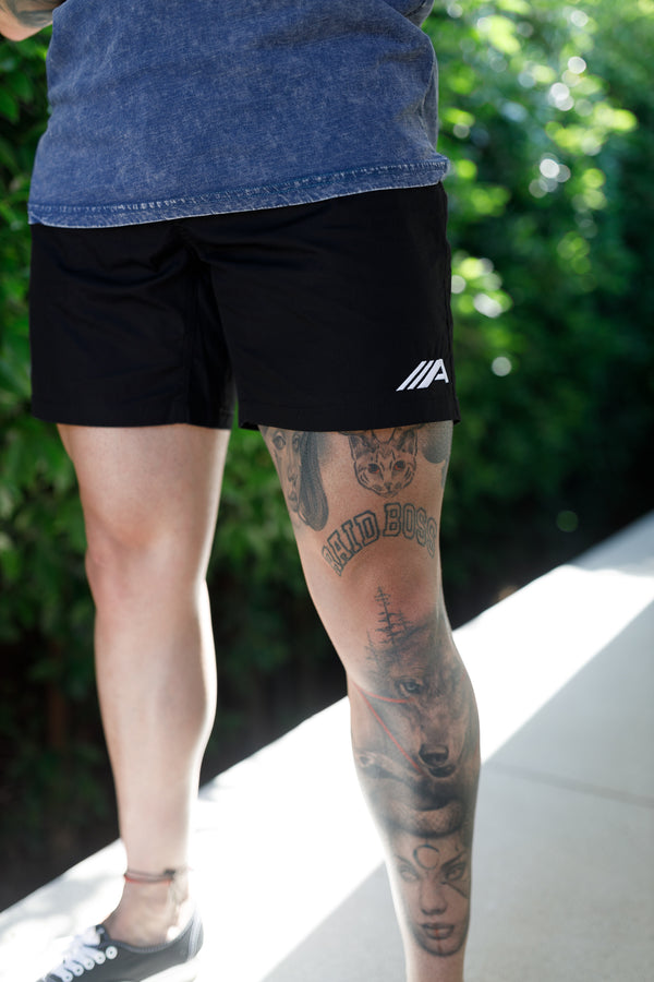 Oblique "A" Boardshorts - Black