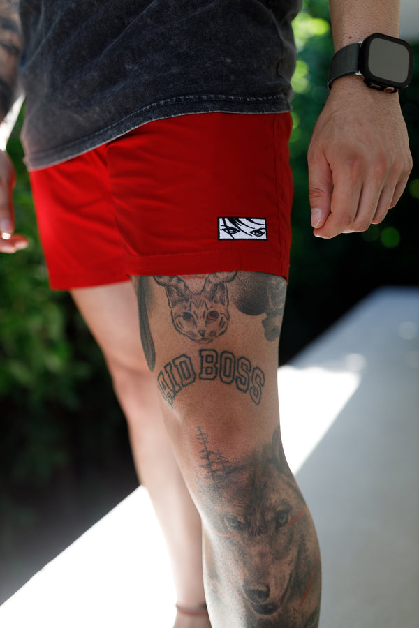 Eyes Boardshorts - Fire Red