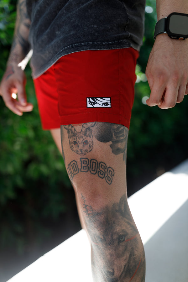Eyes Boardshorts - Fire Red