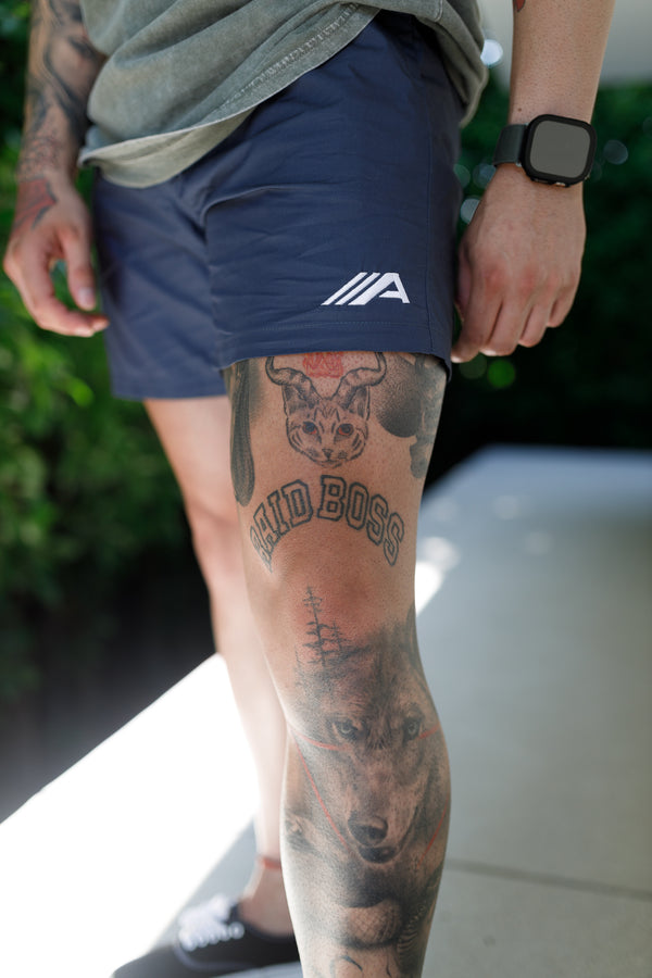 Oblique "A" Boardshorts - Petrol Blue