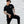 Load image into Gallery viewer, Oblique "A" Curved Hem Tee - Black