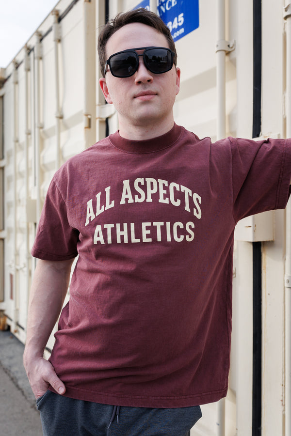 AA Athletics Oversized Tee - Vintage Maroon