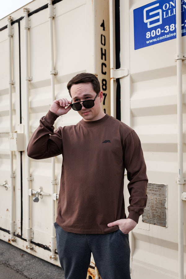 Oblique "A" Long Sleeve - Coffee