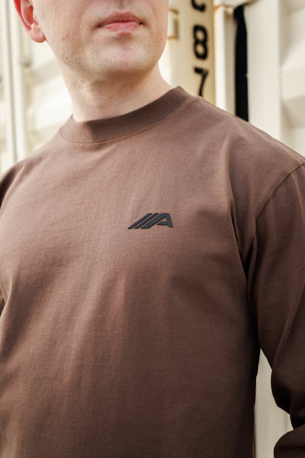 Oblique "A" Long Sleeve - Coffee