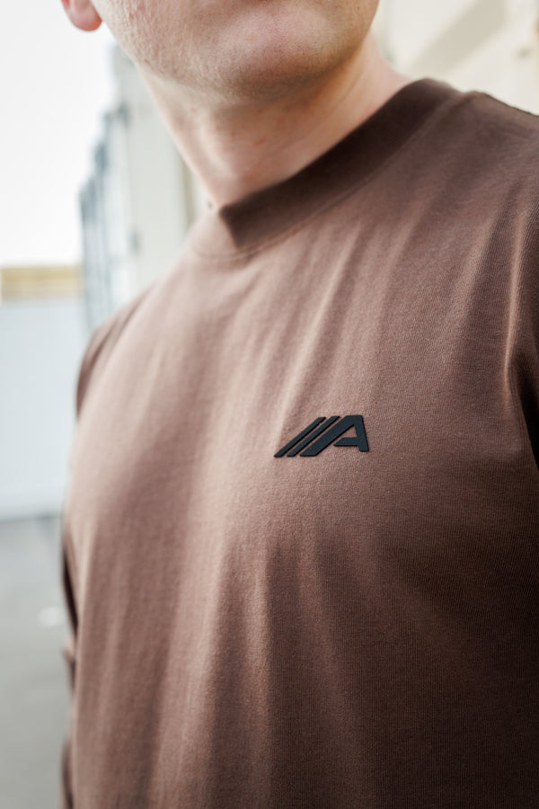 Oblique "A" Long Sleeve - Coffee