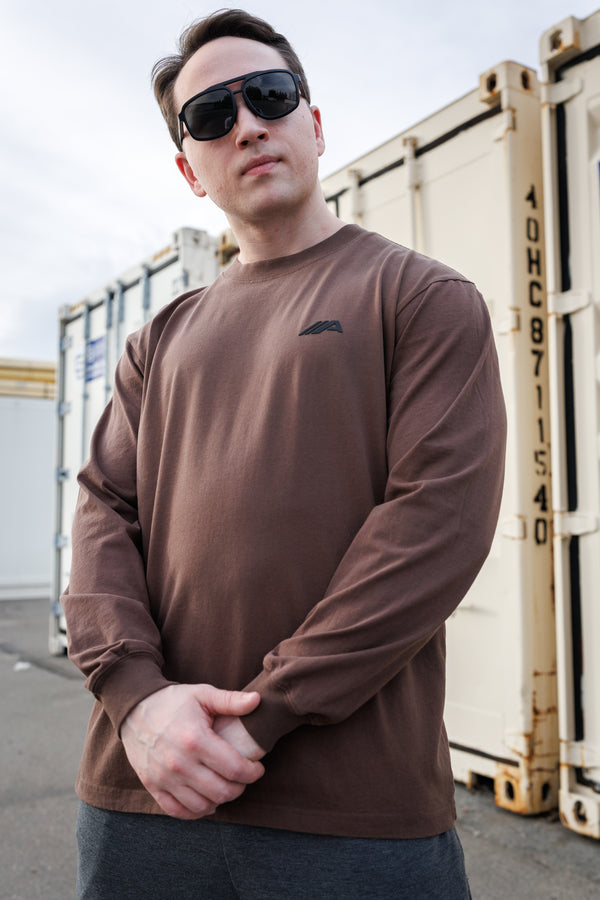 Oblique "A" Long Sleeve - Coffee