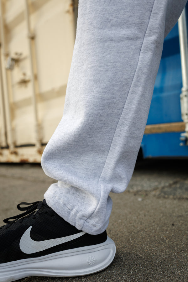 Roses Embroidered Sweats - Ash Grey