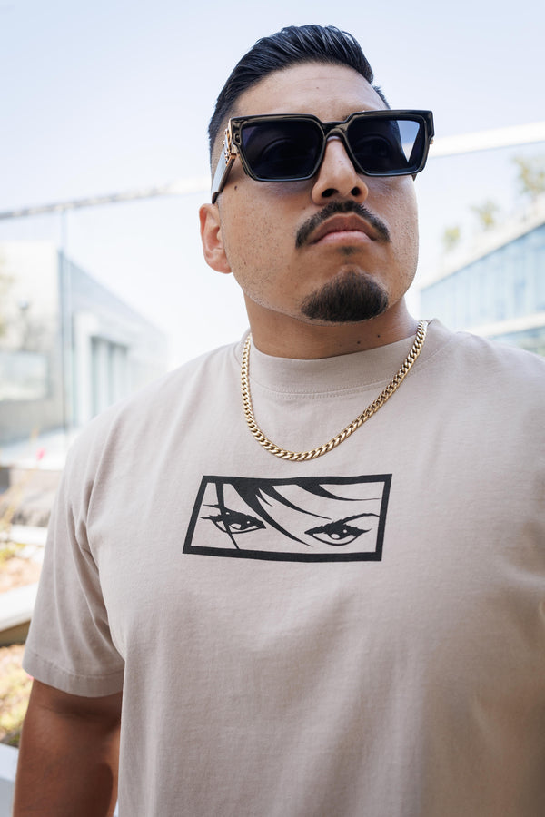 Eyes Oversized Tee - Bone