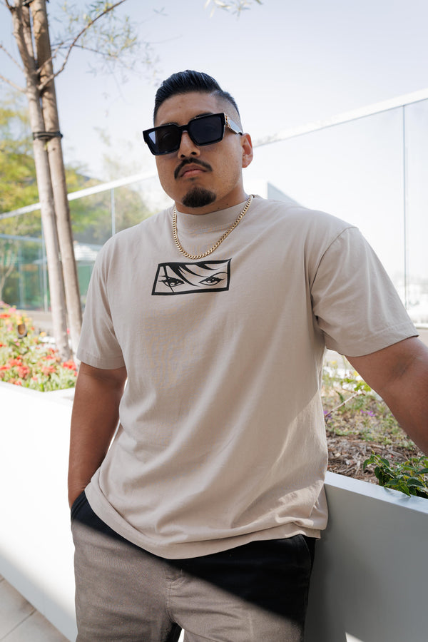 Eyes Oversized Tee - Bone