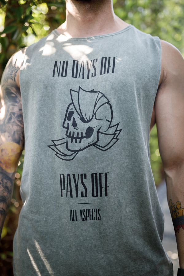 No Days Off Tank - Moss Stone