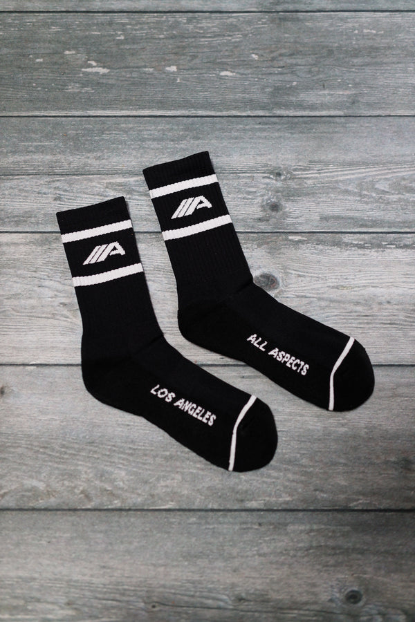 Oblique "A" Socks - Black