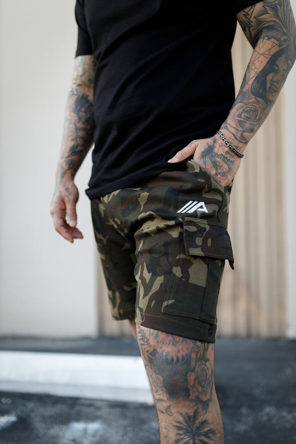 Oblique "A" Cargo Shorts - Camo