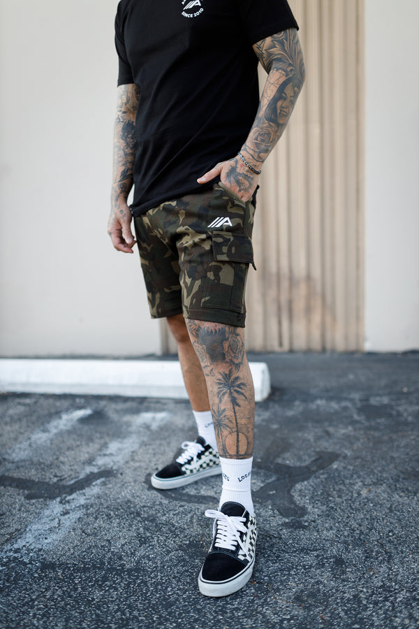 Oblique "A" Cargo Shorts - Camo