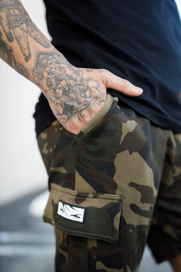 Oblique "A" Cargo Shorts - Camo