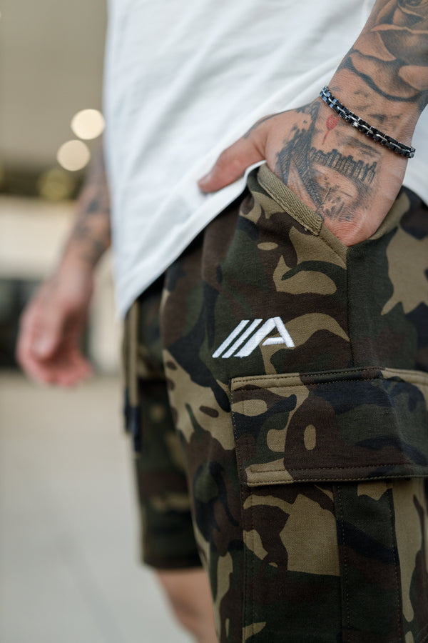 Oblique "A" Cargo Shorts - Camo