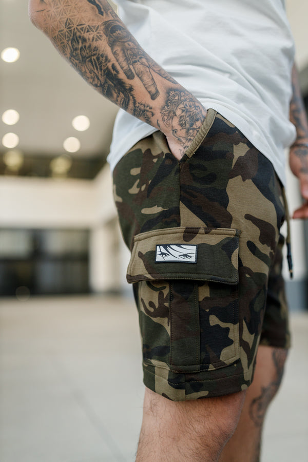 Oblique "A" Cargo Shorts - Camo