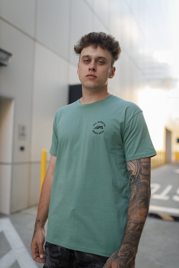 Nothing Happens Overnight Tee V2 - Sage