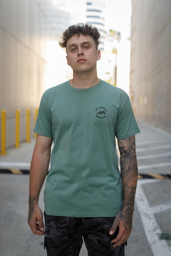 Nothing Happens Overnight Tee V2 - Sage