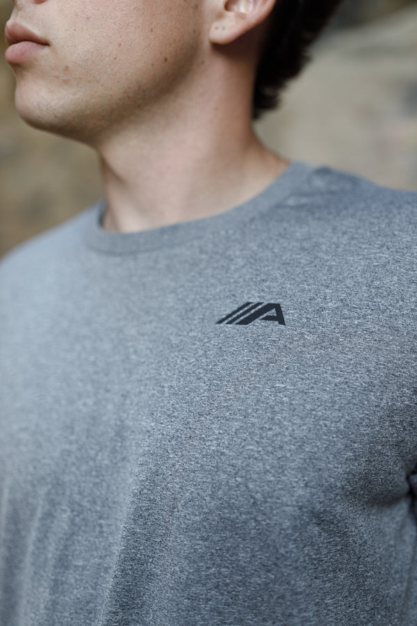 Oblique "A" Activewear Tee - Graphite