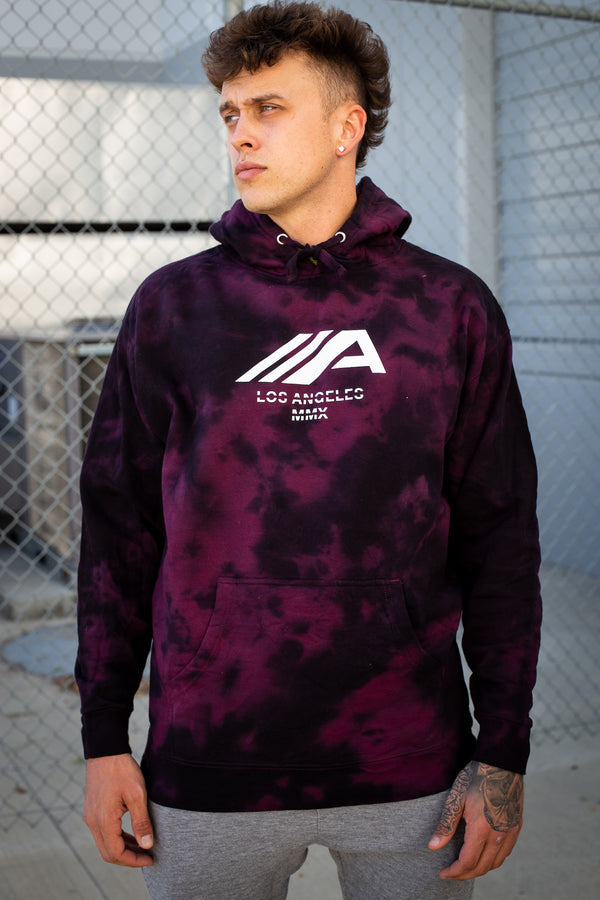 MMX Tie Dye Hoodie - Burgundy