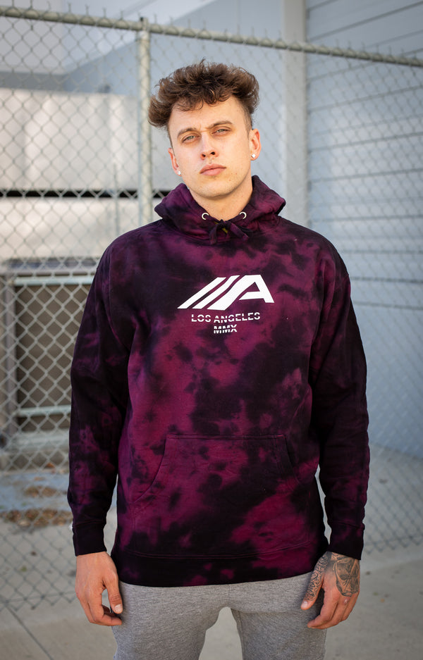 MMX Tie Dye Hoodie - Burgundy