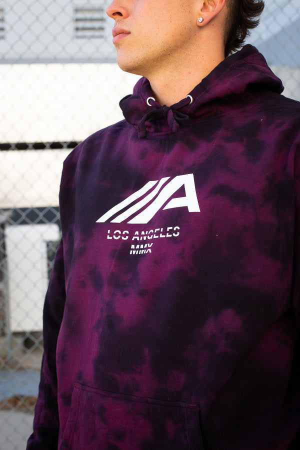 MMX Tie Dye Hoodie - Burgundy