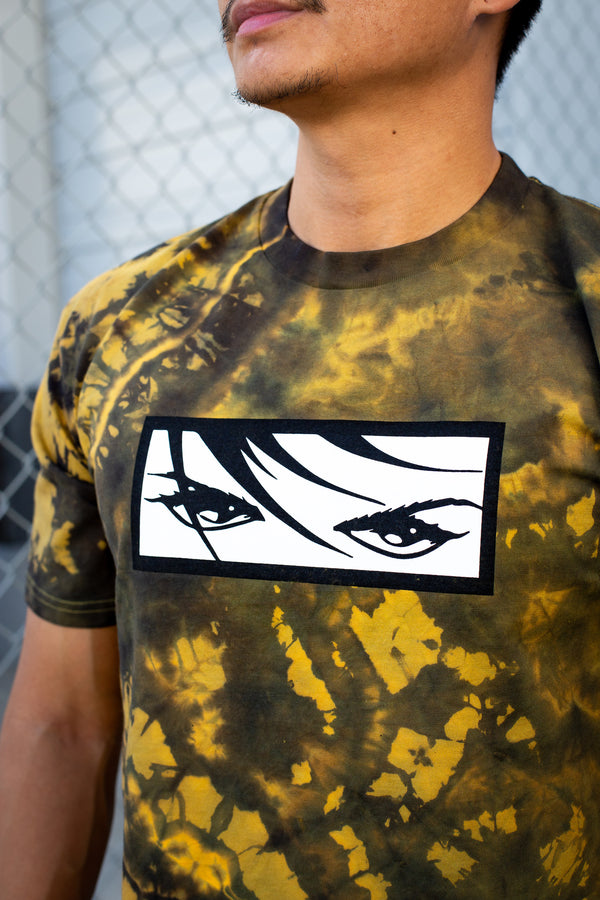 Eyes Tie Dye Tee - Yellow