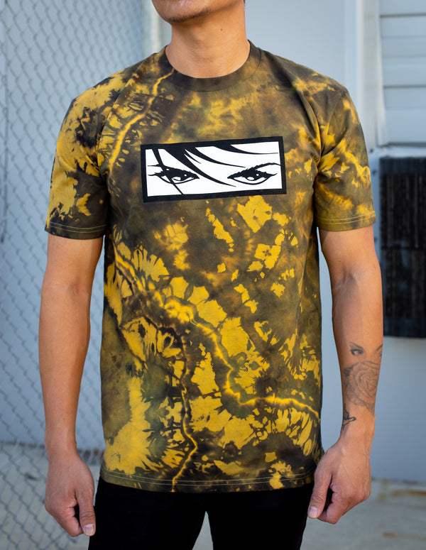 Eyes Tie Dye Tee - Yellow