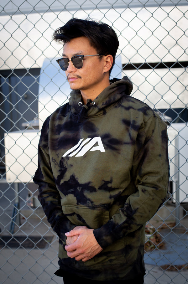 Oblique "A" Tie Dye Hoodie - Green