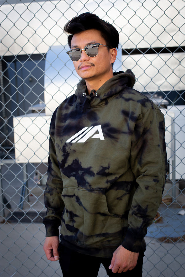 Oblique "A" Tie Dye Hoodie - Green