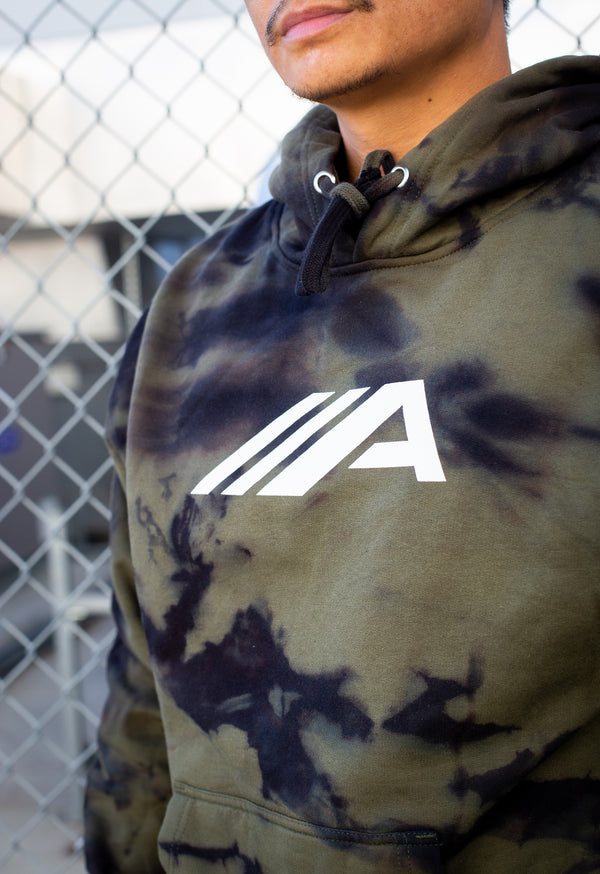 Oblique "A" Tie Dye Hoodie - Green