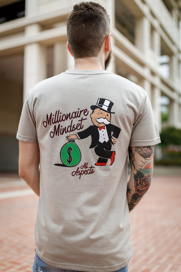 Millionaire Mindset Tee - Light Grey