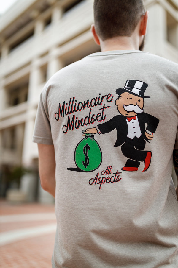 Millionaire Mindset Tee - Light Grey