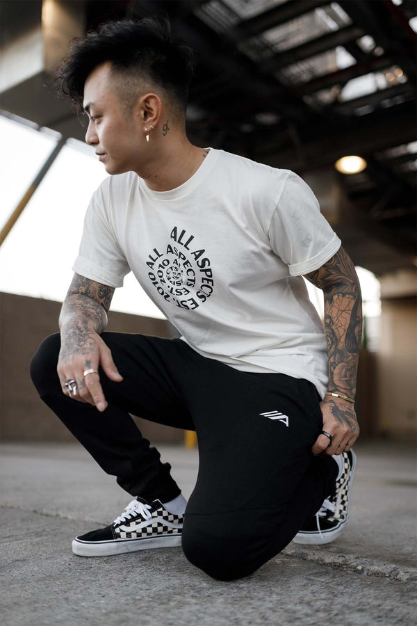 Oblique "A" Embroidered Joggers - Black